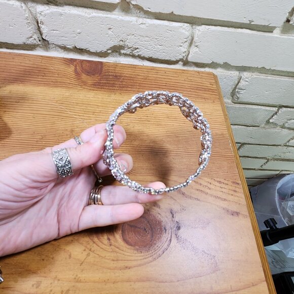 New Womens/Girls Small Rhinestoned Princess Crown - Picture 3 of 6